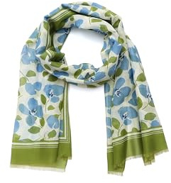 kate spade new york Women's Painterly Bouquet Oblong Scarf, Stylish & Lightweight Fashion Accessory