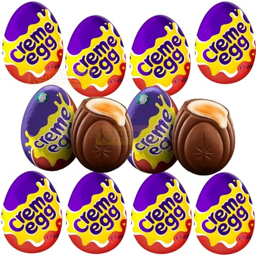 Dairy Milk Chocolate Crème Eggs, Perfect for Easter Egg Hunts, Includes 10 Crème Eggs, 400g