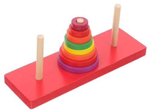 BESPORTBLE Buntes Holz Stapelturm Puzzle Spielzeug Montessori Lernspiel Für Junge Mädchen Fördert Farberkennung Logik Feinmotorik Und Kreativität Robuste Konstruktion Sicheres Material