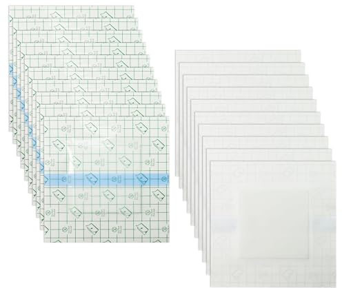 20 Stück 15x15cm Wundpflaster Wasserfest, Wasserdicht Transparent Bandage | Duschpflaster Wasserfest, Tattoo Folie Verband Selbstklebender Verband für Duschen Schwimmen Als Sport Schutz