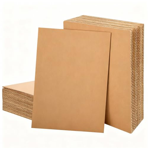 20 stycken wellpapp A3 tjock kartong för pyssel kort brun kraftpapper för gör-det-själv hantverk målning och hantverk mångsidig kreativitet pysselkartong a3 kartong 2 mm tjock kartong stor (42 x 30 cm
