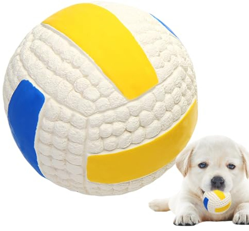 Interaktiver Fußball für Hunde – robuster Ball, Welpen, Kaufußball, springende, quietschende Hundebälle, interaktives Kauen für saubere Zähne, Training, Spielen, Training, Training, Indoor-Outdoor