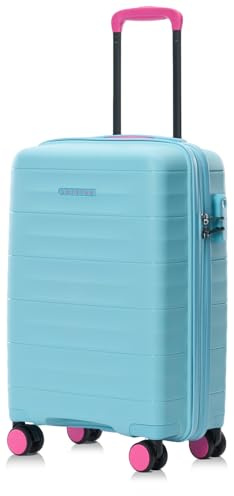 ABISTAB Mariner Leichter Handgepäck Koffer S 55 x 36 x 21 cm, Lagoon Rose | PP-Hartschale, hochwertig & robust, 360°-Doppelrollen, klare Innenaufteilung