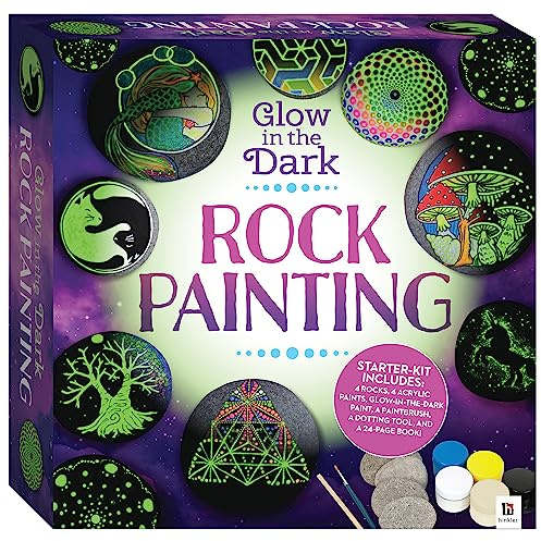 Hinkler Glow in The Dark Rock Painting Kit for Adults Creative Arts and Crafts | Art Projects Kits for Adults | Painting Sets | Learn to Paint Rocks [Toy] Cameron, Katie