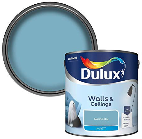 Dulux Walls & Ceilings Matt Emulsion Paint - Nordic Sky - 2.5L