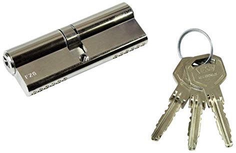 BKS FZG Profilzylinder Livius Serie WS50 mit Freilauffunktion, mit Wendeschlüssel, incl. Bohrschutz und Pickingschutz, Baulänge: 40/70 mm mit Not- und Gefahrenfunktion