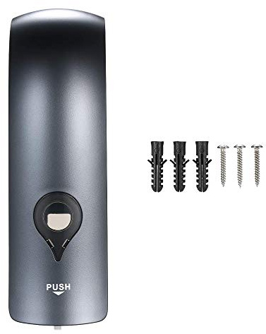 Soap Dispenser Wall Mounted, 300ML Manual Single-head Soap Dispenser, Shower Gel Liquid Shampoo Disinfectant Dispenser Holder for Hotel Home (1)