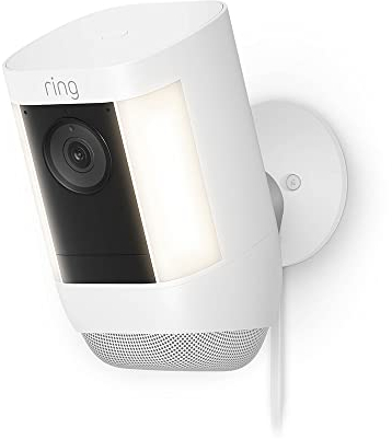 Ring Spotlight Kamera Pro Netzstecker (Spotlight Cam Pro Plug-in)| Außenkamera, 2K-Video mit Ring Vision, 3D-Bewegungserfassung, Überwachungskamera | 30-tägige kostenlose Testphase für Ring Home
