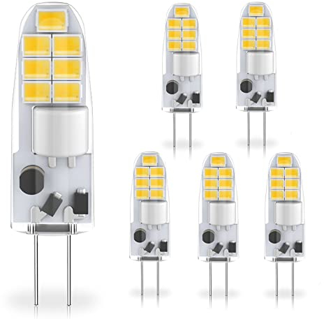 G4 LED Birne Neutralweiß 4000K, AC/DC 12V 1.5W Kein Flackern G4 LED Lampen Stiftsockellampe Ersatz für 10W 15W 20W Halogenlampen, Energiesparlampe 160LM AC/DC LED Leuchtmittel, Nicht Dimmbar, 5er Pack