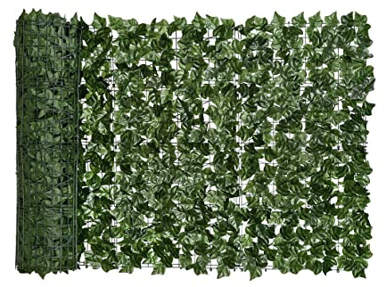 Il Gruppone Passione Casa Siepe Artificiale Edera Finta Sempreverde Sintetica Anticaduta Frangivista Frangivento Ringhiera Terrazzo Balcone Giardino Diverse Misure - Verde - 1x3 Mt