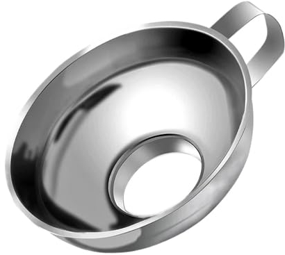 Entonnoir de mise en conserve en acier inoxydable, entonnoir à large bouche avec poignée for bocaux à bouche large et régulière, entonnoir à confiture en métal de qualité alimentaire