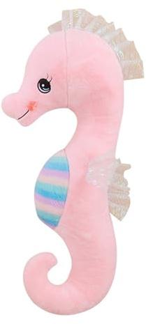 champracer Seepferdchen Kuscheltier Plüschpuppen tierisches Süße Seepferdchen Plüschtier Stofftie Weiches Seepferdchen Kissen Kinder Plüschtier pielzeug Dekokissen Stofftier Geschenke (Rosa,50 cm)