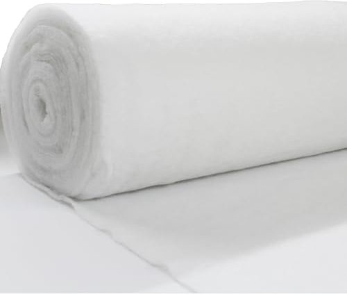 JPstraps – Guata para Acolchar, Relleno por Metros (60 gr/m² 160cm Ancho) Napa de Microfibra, Tacto Suave y Fino para Manualidades, Peluches, Cojines, Almohadas y Edredones (Blanco, 1 Metro)