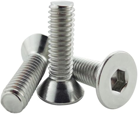 Fajoeda 20 Stück Senkkopfschrauben M6 edelstahl, M6 x 20mm Senkschraube mit Innensechskant schrauben m6 senkkopf Vollgewinde A2 -V2A Senkschraube Edelstahlschrauben Flachkopfschrauben Schrauben