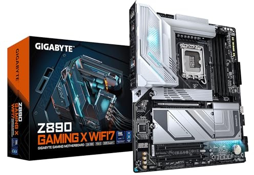 GIGABYTE Z890 Gaming X WIFI7 Motherboard - Unterstützt Intel Core Ultra (Serie 2) CPUs, 16+1+2 Phasen VRM, bis zu 8800MHz DDR5 (OC), 1xPCIe 5.0 + 3xPCIe 4.0, Wi-Fi 7, 2.5GbE LAN, Thunderbolt 4
