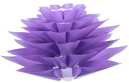 jojofuny Lampenschirm Weiden Lichter Puzzle-licht Vorrichtungen Schattierungen Lüfter Solar- Deckenleuchte Licht Selber Machen Heimwerken Lotus Led Schatten Violet Pp-kunststoff