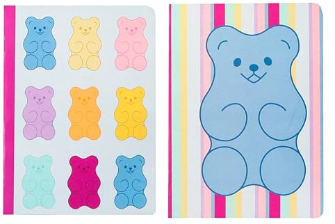 Ancor skolhäfte B'LOG SWEET CANDY A4 linjerat 48 ark 90 gsm krympning 2 stycken, 2 motiv