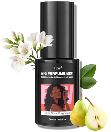 EJW Pelucas Perfume Spray – Frescura fuerte para pelucas sintéticas y naturales – Antiolores 3 en 1 con plastificante y fórmula de brillo – 30 ml