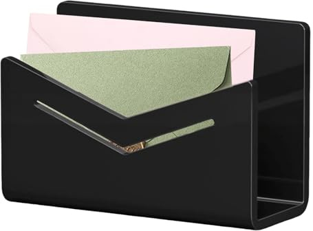 Acryl Brief & Dokumenten Organizer Schwarz | A4 Briefhalter Für Schreibtisch & | Dokumentenablage Für Rechnungen Und Post | Für Wohnung, Büro & Schule