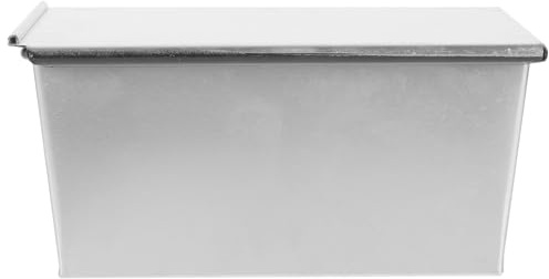 SHINEOFI Molde para Pan Antiadherente de Aluminio Tapa 500g Molde Metálico para Hornear Pan Casero Utensilio de Cocina Tostado en Horno Doméstico
