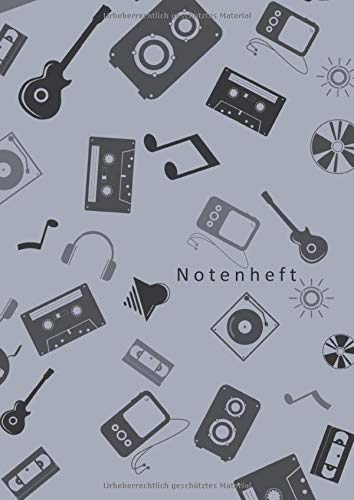 Notenheft: Notenheft zum Selberschreiben/Notenheft blanko/ Notizbuch für Lehrer Musiker und Komponisten/ 80 Seiten /Blanko Notenpapier Manuskript /Piano /Gitarre/ Violine/ Keyboard / DIN A4/Soft Cover