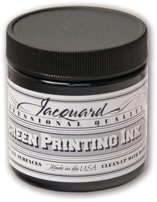 Jacquard screentryck bläck, svart, 4 oz