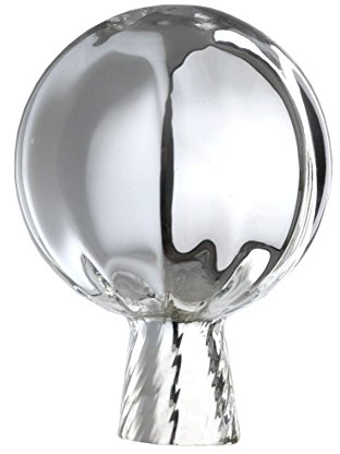 Original Rosenkugel 12 cm silber verspiegelt