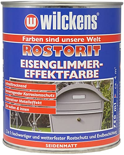 Wilckens Rostorit Eisenglimmer-Effektfarbe, seidenmatt, 750 ml, Silber