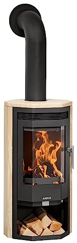 JUSTUS Kaminofen Usedom, Sandstein, 5 kW, ext. Luftzufuhr, prismatische Sichtscheibe