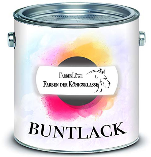 FARBENLÖWE hochmoderner Buntlack Decklack Metalllack Metallfarbe FARBAUWAHL (10 L, Moosgrün RAL 6005)