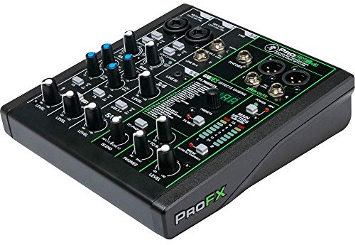 Mackie ProFX6v3 6-K-Analog-Mixer mit legendären Onyx-Mikrofonvorverstärkern, Effekten und 24-Bit/192kHz USB-Audio-Schnittstelle (2x4-Kanäle)