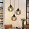 ZMH lampada a sospensione vintage lampadari industriale - Lampadario nero con paralume in metallo lampada da tavolo da pranzo con 3 lampadina E27 illuminazione per salotto