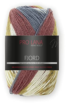 Pro Lana Fjord Farbe 93, Wolle musterbildend, Wolle Norwegermuster zum Stricken