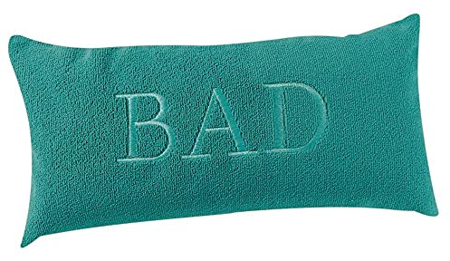 PANA® badkarskudde (20 x 40 cm) • Bekväm kudde för badkar • nackkudde • Nackstöd badkar • Kudde • Snabbtorkande • Turkos med badbokstäver