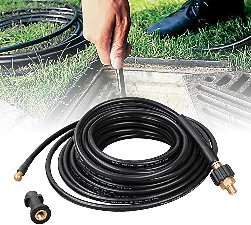 Ikodm Tuyau de nettoyage professionnel pour nettoyeur haute pression 10 m 180 bar 60 °C