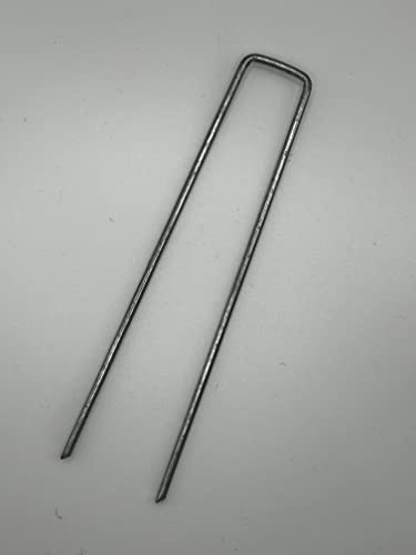 KrapTrap Erdanker verzinkt, 100, 150mm lang, 25mm breit, Ø 2,7mm | Befestigungsanker Bodenanker, Flacher Kopf, Verzinkter Stahl, Für Wühlmausgitter