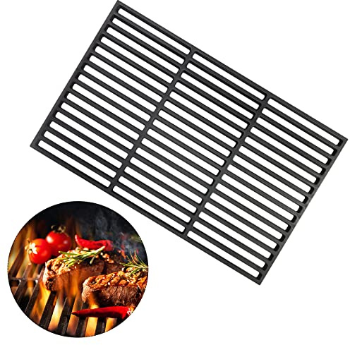 YZNAHRE Gusseisen Grillrost, Rechteck Gussrost Emailliert Grill, Zubehör für BBQ, Massiv und Emailliert, Grillplatten für Gasgrill und Holzkohlegrill, Größen (54 x 34 cm)