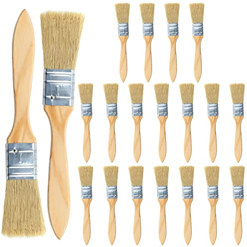 1 Inch Paint Brush Set,Paintbrush,20 Pack Small Paint Brushes for Furniture Painting Walls, Ceilings, Woodwork
