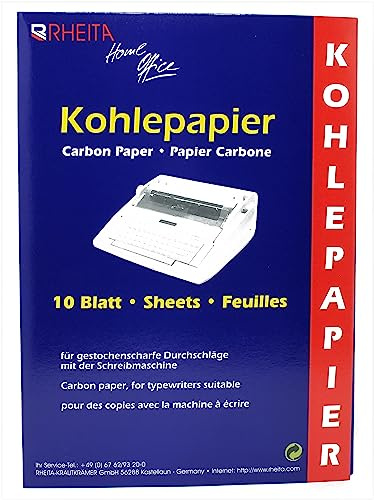 Rheita Kohlepapier schwarz schreibend Mappe mit 10 Blatt