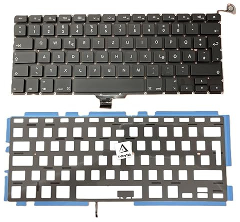 T-ProTek DEUTSCHE - Schwarz Tastatur mit Beleuchtung kompatibel für MacBook Pro 13 A1278 Mid-2009
