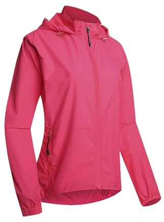 ARMAAN Fahrradjacke für Herren und Damen, Lauftrikot, abnehmbare Ärmel, ärmellose Weste, leichte, gut sichtbare, reflektierende Fahrrad-Windjacke, winddichter Sonnenschutz, Fahrradmantel,Pink-3XL