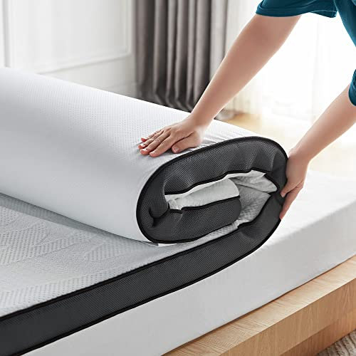 LINSY HOME Matratzentopper Gel Topper 140x200cm,7,5cm Höhe Topper aus Gel Memory Foam, H2&H3 Härte Gel Matratzentopper, mit Waschbaren Bezug
