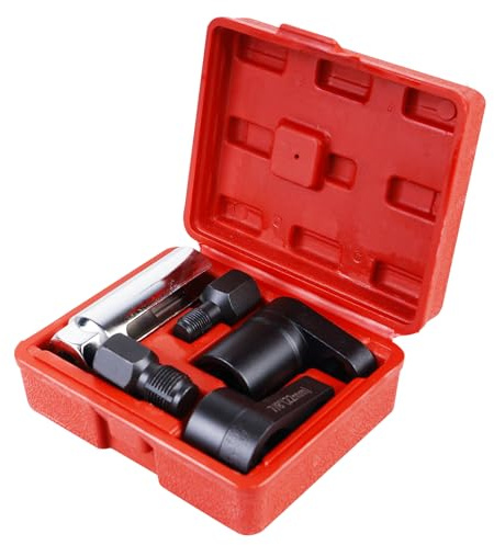 GOEDCH Jeu de Clés et D'écrous pour Sonde Lambda: Lot de 5 Douilles pour Sondes Lambda, Kit de Réparation de Filetage, Outil pour Sonde Lambda à Entraînement 1/2 3/8 de Réparation Automobile