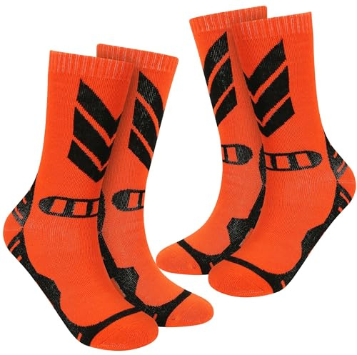 wanchel Warm Kids Ski Socks - 2 Pairs Merino Wool and Cotton Fix Material Skiing Socks, Knee High Winter Warm Snowboard Thermal Socks For Boys Girls Toddlers