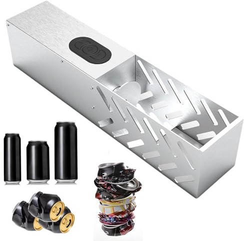 Electric Can Crusher, Automatic Wall Mounted Smasher for Recycling Soda, Beer, and Seltzer Cans, Efficient Disposal Solution