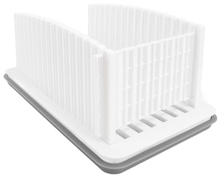 ANKROYU Guide professionnel pour trancher le pain Planche à découper le pain amovible en plastique PP avec plateau récupérateur de miettes pour gâteaux et bagels faits maison, outi