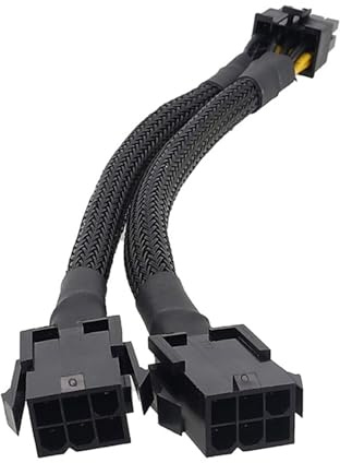 Elnwnnkc Cavo Adattatore da 8 Pin Maschio A Doppio 6 Femmina CPU da 8 alla Scheda Video Grafica Cavo Sdoppiatore Alimentazione per Grafica Desktop Connettore Alimentazione GPU