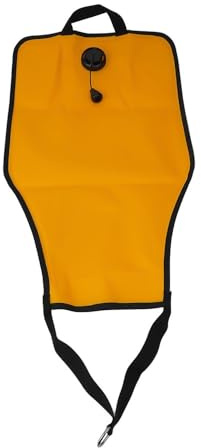 Helilyco Borsa di salvataggio in nylon per immersioni subacquee con valvola di scarico per lavoro subacqueo, capacità di sollevamento di 30 libbre, giallo