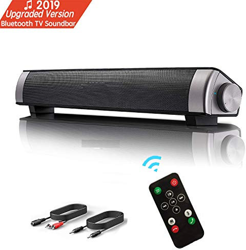 Soundbar, altoparlante Bluetooth TV Soundbar stereo cablato HD audio, home theater per PC, telefono cellulare, tablet, suono potente, supporto RCA/AUX, con telecomando
