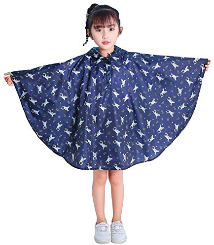 Gaga city Unisexe Manteau imperméable Enfant fille Cape de Pluie Enfant Imperméable Veste Encapuchonné Manteau de Pluie à Capuche Chauves Souris 1-12 ans